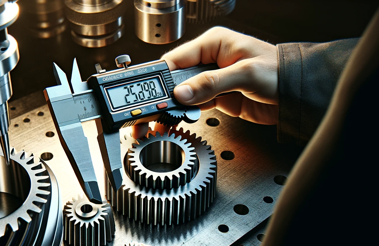DALL·E 2023 12 15 04.44.48 Create a similar ultra realistic and cinematic image focusing on quality control in the CNC machining industry with an emphasis on correctly shaped g