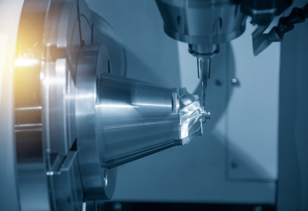 Aeroplan part machined in CNC