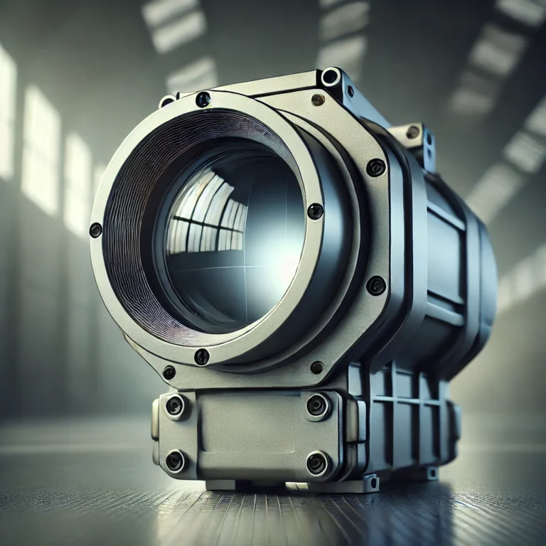 DALL·E 2025-03-13 18.29.32 - A high-tech security and surveillance optics housing designed for outdoor use, specifically for optronics applications